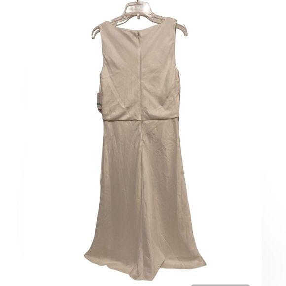 Melonie T Ivory Dress Women’s Size 8 Cowl Neck Flowy Silky Elegant NWT - Picture 3 of 15